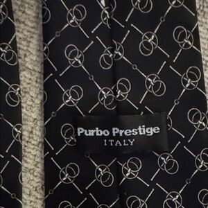 Puro Prestige Black Patterned Tie